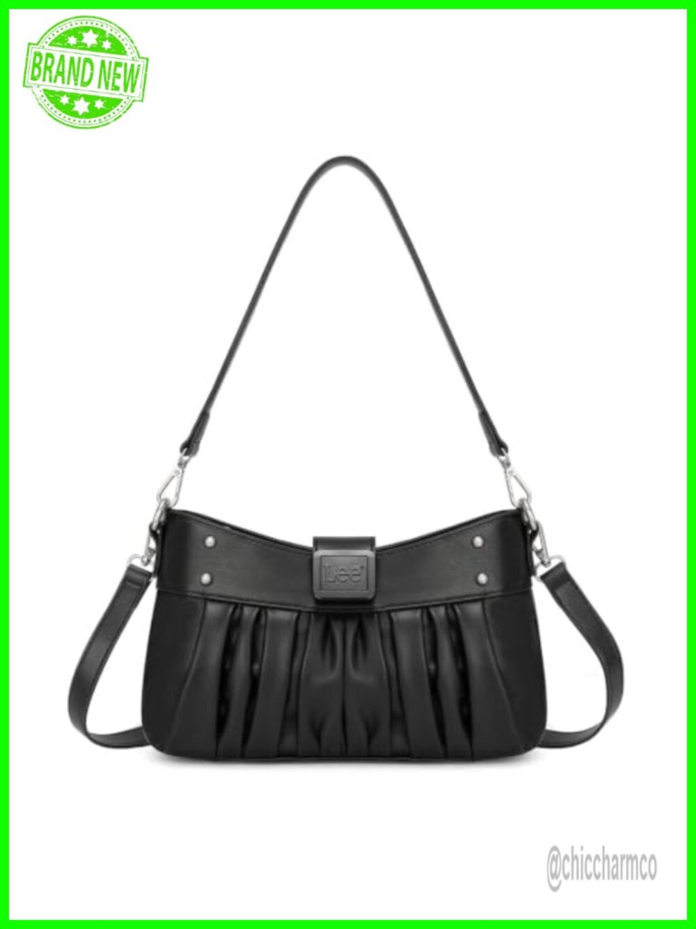 Vegan Leather Ruched Small Shoulder Crossbody Bag Hobo Purse for Women